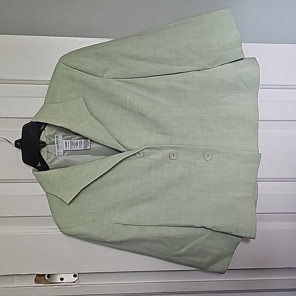 Sag Harbor Light Green Jacket Woman's Size 10P - Picture 2 of 12